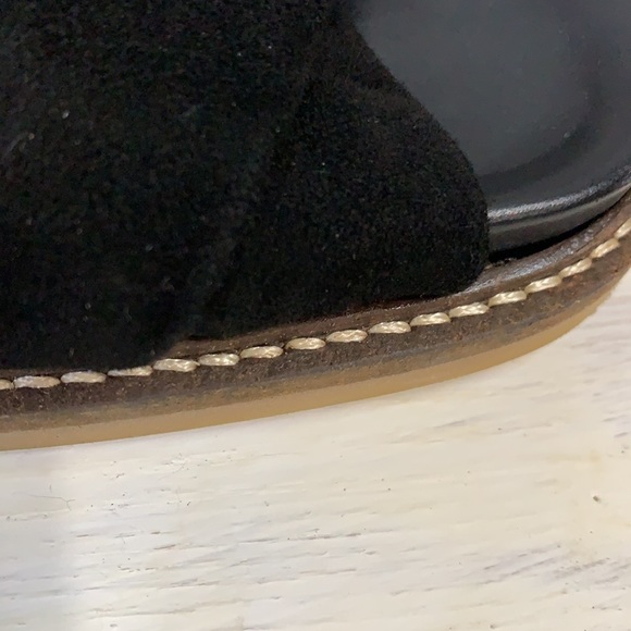 T1 Ganni Recycled Rubber Soles Suede top Knot Sandals - Picture 14 of 15